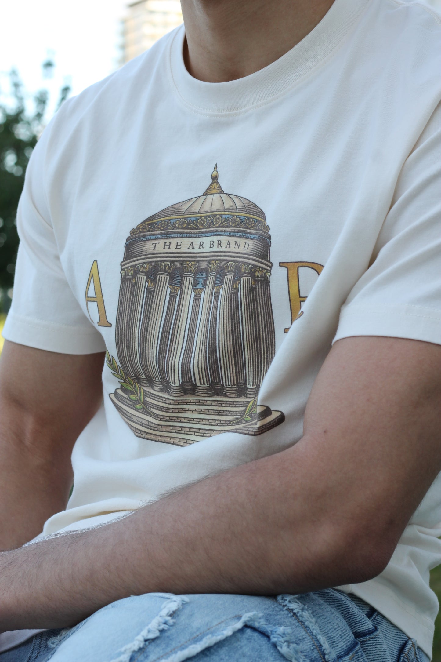The AR Brand – Triumph Temple Cream T-Shirt
