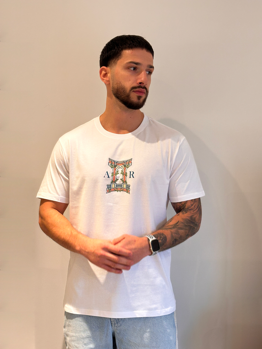 The AR Brand Vintage Art-Inspired White Tee