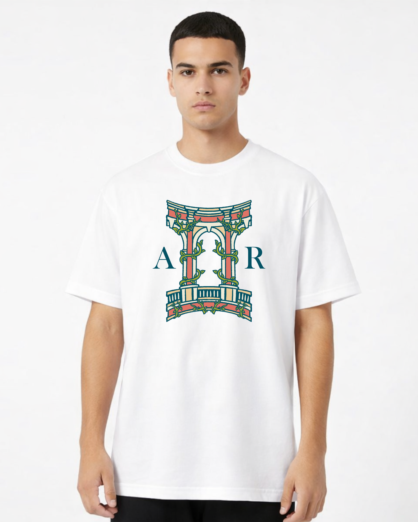 The AR Brand Vintage Art-Inspired White Tee