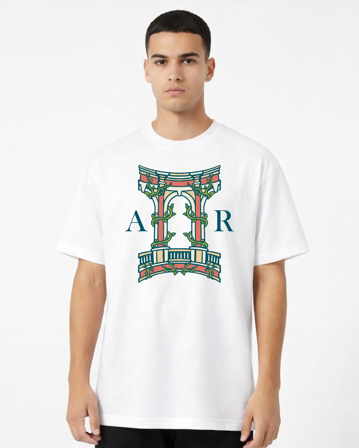 The AR Brand Vintage Art-Inspired White Tee
